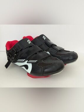 Peloton Black and Red Women's Cycling Shoes